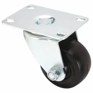 GRAINGER 435X95 Standard Plate Caster, 2 1/2 Inch Dia, 3 3/8 Inch Height, Swivel | CQ6YBM