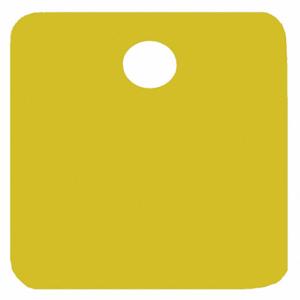 GRAINGER 43739 Blank Tag, Aluminum, Gold, 0.04 Inch Thick, Square, 1 1/2 Inch Width, 25 Pack | CP7RLM 456Y18