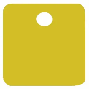 GRAINGER 43739 Blank Tag, Aluminum, Gold, 0.04 Inch Thick, Square, 1 1/2 Inch Width, 25 Pack | CP7RLM 456Y18