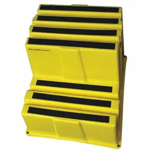 GRAINGER 44ZJ64 Box Step, 2 Steps, 19 3/4 Inch Top Step Height, 22 3/4 Inch Bottom Width, Yellow | CQ7DRJ