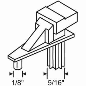 GRAINGER 45-100 Shelf Support Clip, Nylon, 50 Lb Load Capacity, White, 1/8 /5/16 Inch Size | CQ4MMV 451H87