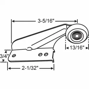 GRAINGER 45-17 Drawer Track Roller, Conventional, Side, Ball Bearing, Unfinished, Full, Quick | CP9DAD 448R57