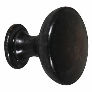 GRAINGER 45-354ORBZ Cabinet Knob, Round, Zinc, Oil Rubbed Bronze, #8 - 32, 1 Inch Screw Size | CP8JQE 451J54