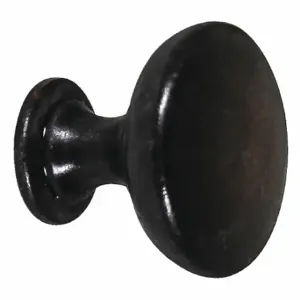 GRAINGER 45-354ORBZ Cabinet Knob, Round, Zinc, Oil Rubbed Bronze, #8 - 32, 1 Inch Screw Size | CP8JQE 451J54