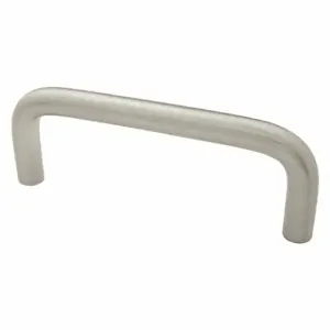 GRAINGER 45-418SNK Cabinet Pull, Oval, Zinc, Satin Nickel, #8 - 32, 1 Inch Screw Size, 1 Inch Projection | CP8JQM 451J56