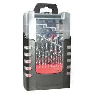 GRAINGER 450-000024B Jobber Drill Bit Set, 1.00 mm Smallest Drill Bit Size, 24 Drill Bits, Right Hand | CQ2GJL 45YJ55