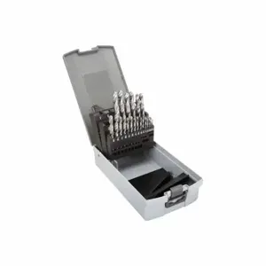 GRAINGER 450-000021 Jobber Drill Bit Set, 1/16 Inch Smallest Drill Bit Size, 21 Drill Bits, Right Hand | CQ2GJQ 45YJ42