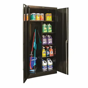 GRAINGER 450C361878A-ME Commercial Storage Cabinet, Black, 78 x 36 x 18 Inch Size, Assembled | CD3WRG 411L63