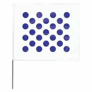 GRAINGER 4518WDB20204-200 Marking Flag, 4 Inch x 5 Inch Flag Size, 18 Inch Staff Ht, Blue/White, Blank | CQ2LVK 3JUV7