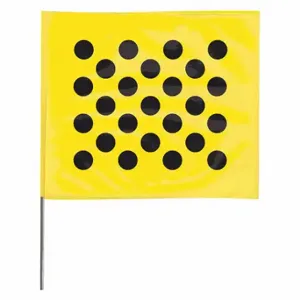 GRAINGER 4518YBK20204-200 Marking Flag, 4 Inch x 5 Inch Flag Size, 18 Inch Staff Ht, Black/Yellow, Blank | CQ2LVG 3JUV9