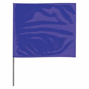 GRAINGER 4515B-200 Marking Flag, 4 Inch x 5 Inch Flag Size, 15 Inch Staff Ht, Blue, Blank, No Image | CQ2LUQ 3LVF1