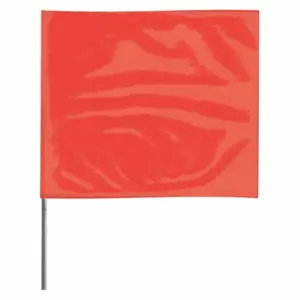 GRAINGER 2315R-200 Marking Flag, 2 1/2 Inch x 3 1/2 Inch Flag Size, 15 Inch Staff Ht, Fluorescent Red | CQ2LRR 3LVC7