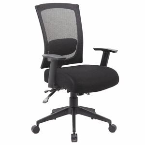 GRAINGER 452R26 Task Chair, Adjustable Arm, Black, Mesh, 275 lbs. Capacity | CJ3PRW