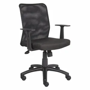 GRAINGER 452R27 Task Chair, Fixed Arm, Black, Mesh, 275 lbs. Capacity | CJ3PRU