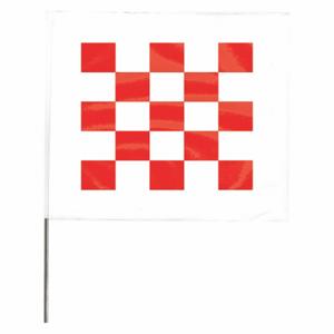 GRAINGER 4530RW28544-200 Marking Flag, 4 x 5 Inch Flag Size, 30 Inch Staff Ht, Red/White, Blank, No Image | CQ2LXR 3JVJ8