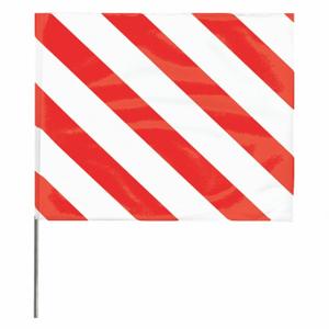 GRAINGER 4530SWR-200 Markierungsfahne, 4 x 5 Zoll Flaggengröße, 30 Zoll Stabhöhe, rot/weiß, leer, ohne Bild | CQ2LXT 3JVK5
