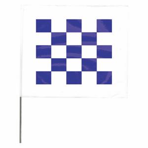 GRAINGER 4530WDB28544-200 Marking Flag, 4 Inch x 5 Inch Flag Size, 30 Inch Staff Ht, Blue/White, Blank | CQ2LWV 3JVJ7
