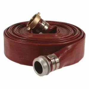 GRAINGER 45DU03 Water Discharge Hose, 1 1/2 Inch Heightose Inside Dia, 25 ft Hose Length, 150 psi, Red | CQ7XXB