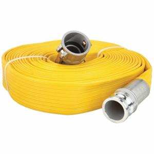 GRAINGER 45DU16 Water Discharge Hose, 2 Inch Heightose Inside Dia, 50 ft Hose Length, 200 psi, Yellow | CQ7XYC
