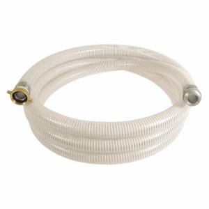 GRAINGER 45DU47 Water Suction and Discharge Hose, 1 1/2 Inch Hose Inside Dia, 90 psi, Clear/White | CQ7YBW