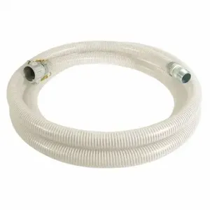 GRAINGER 45DU40 Water Suction and Discharge Hose, 1 Inch Heightose Inside Dia, 90 PSI, Clear/White | CQ7YBD