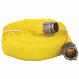 GRAINGER 45DV13 Wildland Fire Hose, Single Jacket, 100 ft Hose Length, Yellow | CQ7YMN