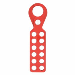 GRAINGER 45MZ52 Lockout Hasp, Std Hasp, 1 Inch Size Opening Size, Red, 12 Padlocks | CQ2KEE