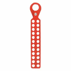 GRAINGER 45MZ53 Lockout Hasp, Std Hasp, 1 Inch Size Opening Size, Red, 24 Padlocks | CQ2KEF