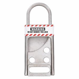 GRAINGER 45MZ54 Lockout Hasp, High-Strength Pry-Resistant Hasp, 1 Inch Size Opening Size, Silver, 45MZ54 | CQ2KEA