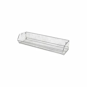 GRAINGER 45VX72 Stacking Basket, 36 x 20 x 9 Inch Size, Steel, Chrome, Silver | CJ3MUX