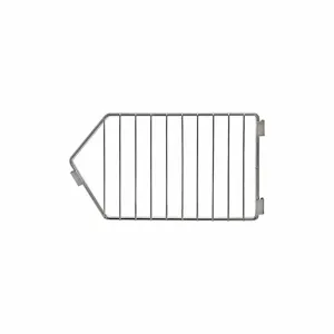 GRAINGER 45VX76 Modular Stacking Basket Divider, 1/4 x 20 x 9 Inch Size, Steel, Chrome, Silver | CJ2VCA