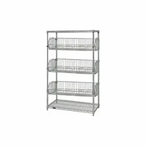 GRAINGER 45VY05 Wire Shelving Unit, Starter, 48 Inch x 24 Inch, 63 Inch OverallHeight, 2 Shelves, Dry | CQ7DMQ