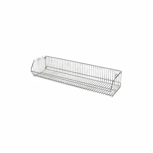 GRAINGER 45VY17 Stacking Basket, 48 x 20 x 9 Inch Size, 150 lbs. Load Capacity, Steel, Chrome, Silver | CJ3MUT