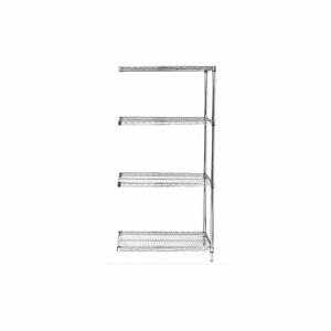 GRAINGER 45VY28 Wire Shelving Unit, Add-On, 36 Inch x 18 Inch, 54 Inch OverallHeight, 4 Shelves, Dry | CQ7DMD