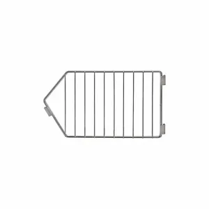 GRAINGER 45VY41 Modular Stacking Basket Divider, 1/4 x 14 x 9 Inch Size, Steel, Chrome, Silver | CJ2VBZ