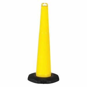 GRAINGER 45YJ70 Traffic Cone, Grabber Top, 42 Inch Height, Yellow, Includes WeigHeighted Base | CQ7QWM