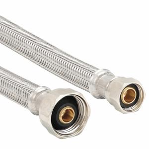 GRAINGER 48005N Supply Line, 1/4 Inch Heightose Inside Dia, 125 PSI, PVC, 304 Stainless Steel | CP9HER 444L70