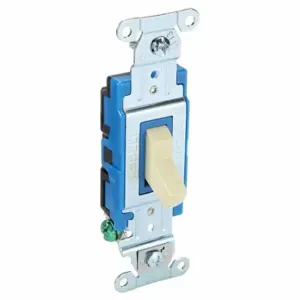 GRAINGER 4801BI Wall Switch, Toggle Switch, Single Pole, Ivory, 15 A, Screw Terminals, Screw Terminals | CP9EGB 52HE45