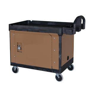 GRAINGER 480Z93 Mobile Cart Security Paneling, 35.9 x 20.1 x 24.5 Inch Size, Tan, Steel | CM9FZQ CA-01