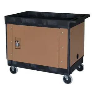 GRAINGER 480Z95 Mobile Cart Security Paneling, 37 x 19.1 x 25.3 Inch Size, Tan, Steel | CM9FZR CA-03