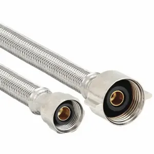 GRAINGER 48090 Supply Line, 1/4 Inch Heightose Inside Dia, 125 psi, PVC, 304 Stainless Steel | CP9HEQ 444L53