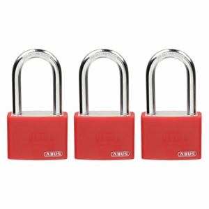 GRAINGER 48JR33 Lockout Padlock, Keyed Alike, Aluminum, Compact Body Body Size, Hardened Steel | CQ2KEW