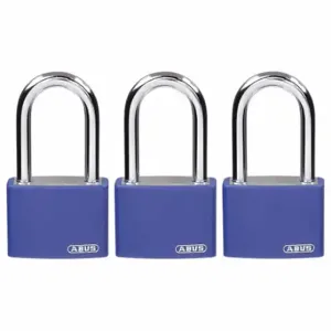 GRAINGER 48JR39 Lockout Padlock, Keyed Alike, Aluminum, Compact Body Body Size, Hardened Steel | CQ2KLE