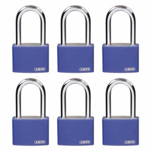 GRAINGER 48JR51 Lockout Padlock, Keyed Alike, Aluminum, Compact Body Body Size, Hardened Steel | CQ2KEY