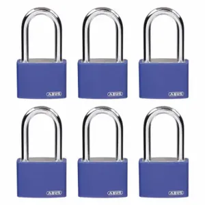 GRAINGER 48JR51 Lockout Padlock, Keyed Alike, Aluminum, Compact Body Body Size, Hardened Steel | CQ2KEY