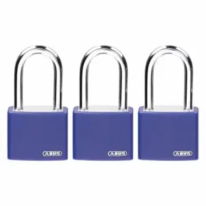 GRAINGER 48JR55 Lockout Padlock, Keyed Alike, Aluminum, Compact Body Body Size, Hardened Steel | CQ2KEM