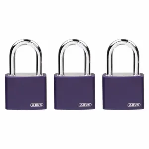 GRAINGER 48JR57 Lockout Padlock, Keyed Alike, Aluminum, Compact Body Body Size, Hardened Steel | CQ2KEL