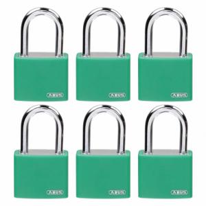 GRAINGER 48JR60 Lockout Padlock, Keyed Alike, Aluminum, Compact Body Body Size, Hardened Steel | CQ2KFA