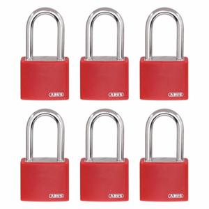 GRAINGER 48JR62 Lockout Padlock, Keyed Alike, Aluminum, Compact Body Body Size, Hardened Steel | CQ2KEP