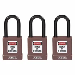 GRAINGER 48JR75 Lockout Padlock, Keyed Alike, Aluminum, Compact Body Body Size, Hardened Steel | CQ2KFJ